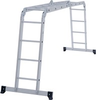Лестница-трансформер алюминиевая четырехсекционная NV100 4х4 ступени